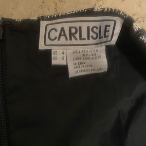 Carlisle Vintage black and off white plaid A line skirt. Sz:4